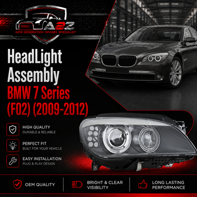 Complete Headlight Assy Right 63117228424 & Left 63117228423 63117348511  Compatible With BMW 7 Series (F02) (2009-2012) Tag No.80