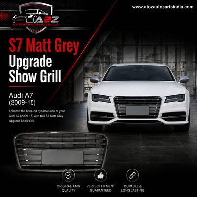 S7 Matt Grey Upgrade Show Grill Compatible With Audi = A7 (2009-15)Tag No.222