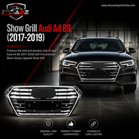 Show Grill Compatible With  Audi A4 B9(2017-19) Shiny Silver Chrome Tag 22