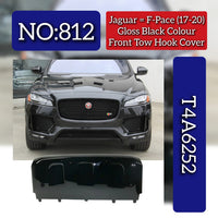 Front Tow Hook Cover Gloss Black Colour T4A6252 Compatible With Jaguar F-Pace (2017-2020) Tag No.812