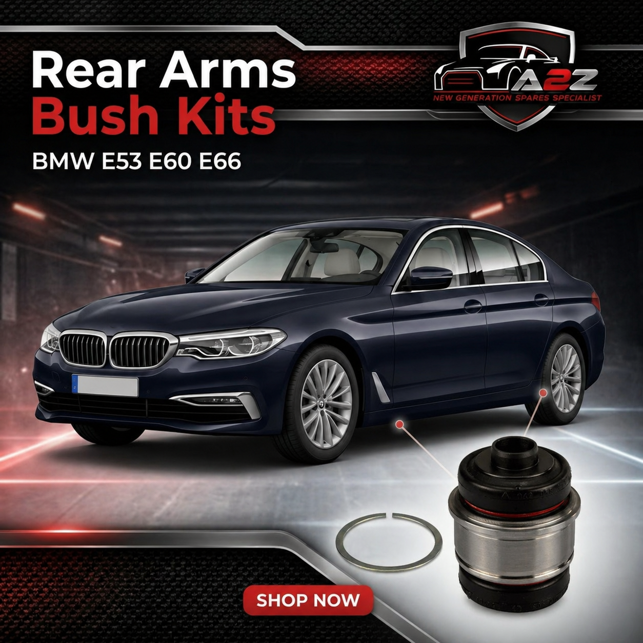 Rear Wheel Suspension Arm Bushing 33321095631 33326767748 33321090504 33326750371 Compatible With BMW E53 E60 E66