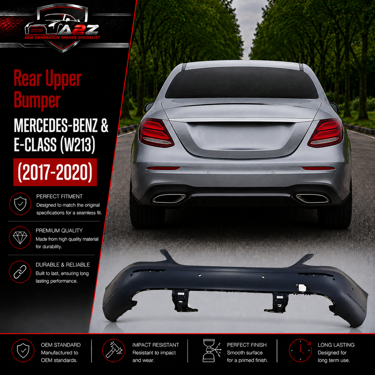 Rear Bumper A2138850825 2138850825 Compatible With MERCEDES-BENZ & E-CLASS (W213) Tag No.23