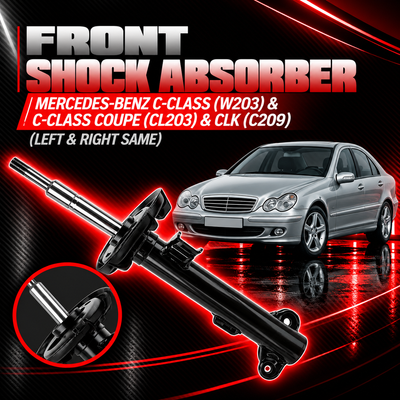 Front (Left & Right Same)  Shock Absorber 2033201330 2033206530 Compatible With MERCEDES-BENZ C-CLASS (W203) & C-CLASS Coupe (CL203) &  CLK (C209) (1PCS)