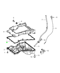 Oil Sump Chamber Packing (Gasket) 719.780 68091842AA Compatible With MERCEDES-BENZ C-CLASS (W204) C-CLASS (W205) CLS (C218) E-CLASS (W212) GLC (X253) GLE (W166) M-CLASS (W166) V-CLASS (W447) | VALENTE