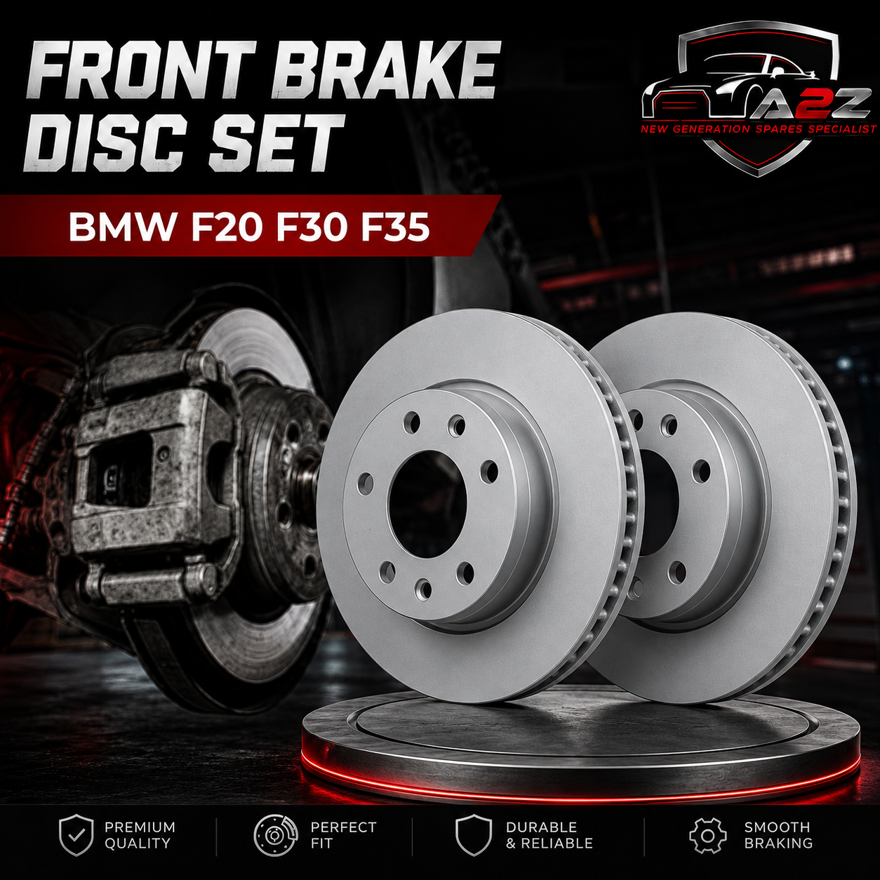 Front Brake Disc Set 3416792223 Compatible With BMW F20 F30 F35