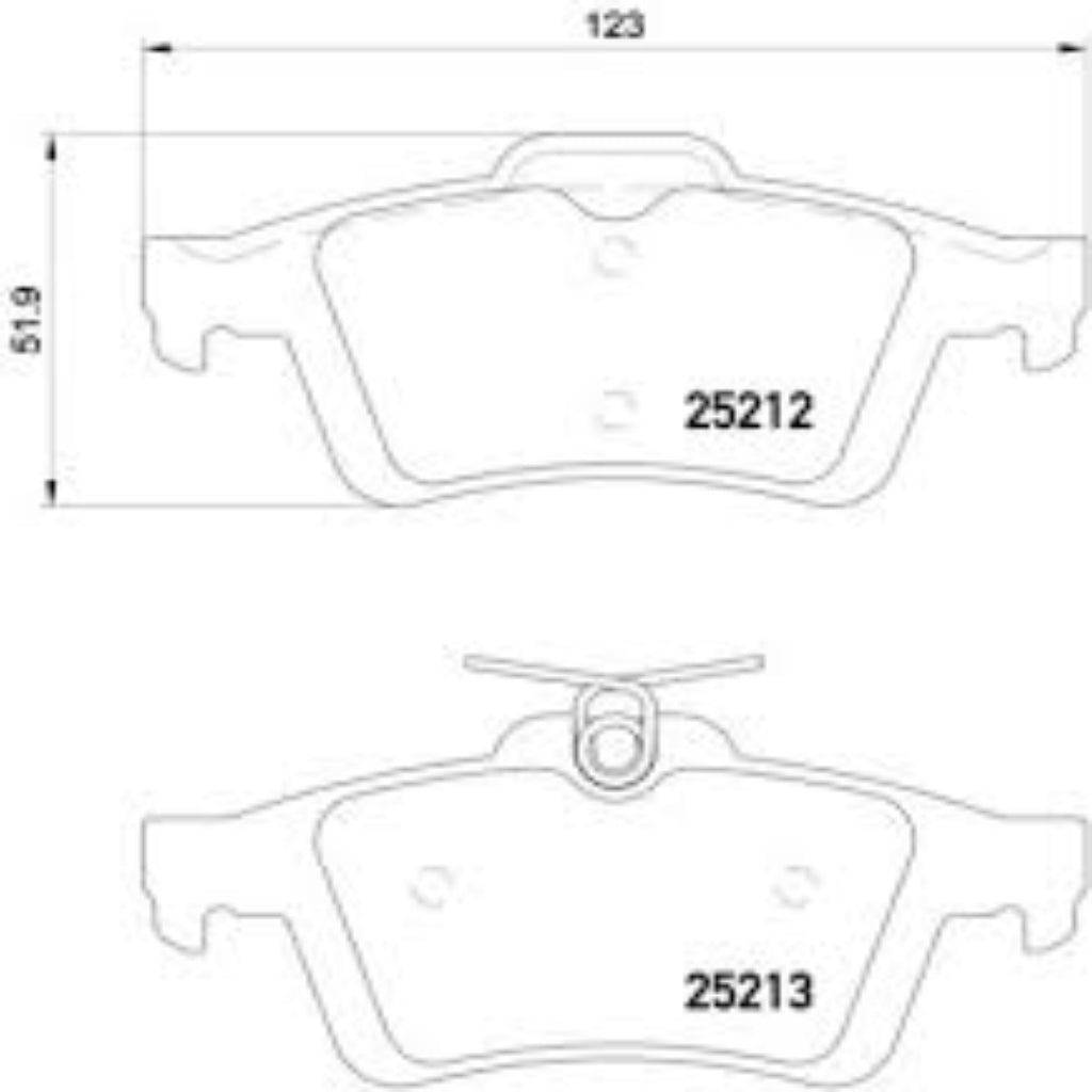 Rear Brake Pad 31341331 2521201 P24148 Compatible With VOLVO V40 Cross Country526