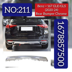 Rear Bumper Chrome 1678857500 Compatible With MERCEDES BENZ GLS W167 & GLE W167 2020-2024