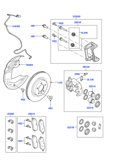 Front Brake Pad Wear Sensor SEM500080 SEM500062 Compatible With LAND ROVER RANGE ROVER SPORT I L320
