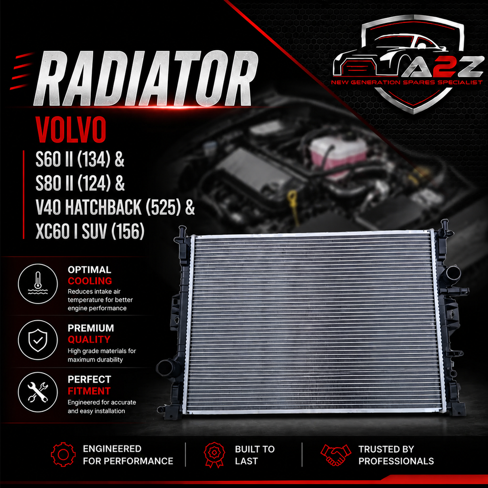 Radiator 36000105 36000106 36002413 36002414 36002451 Compatible with  VOLVO S60 II (134) & S80 II (124) & V40 Hatchback (525) & XC60 I SUV (156)