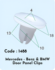 Door Panel Clips  (Set of 10) Compatible With Mercedes Benz And BMW