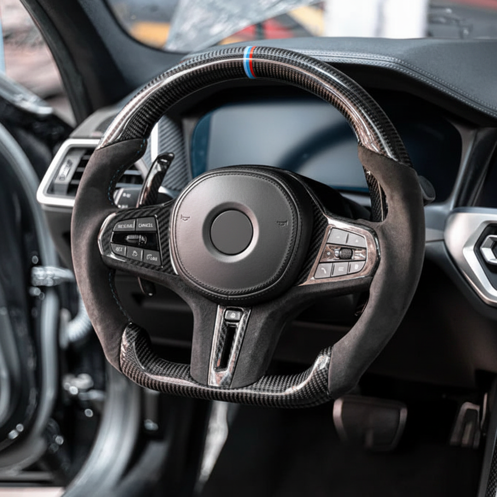 BMW Carbon Fiber Strip Steering Wheel Compatible With BMW G20