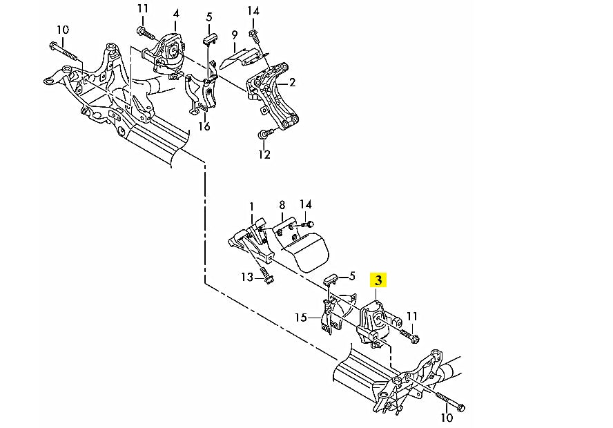 Engine Motor Trans Mount With Sensor Set Compatible With AUDI A4 B8 (8K2) | A4 / S4 Engine Motor Mount Bracket Left 8R0199381E & Right 8K0199381KP