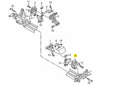 Engine Motor Trans Mount With Sensor Set Compatible With AUDI A4 B8 (8K2) | A4 / S4 Engine Motor Mount Bracket Left 8R0199381E & Right 8K0199381KP