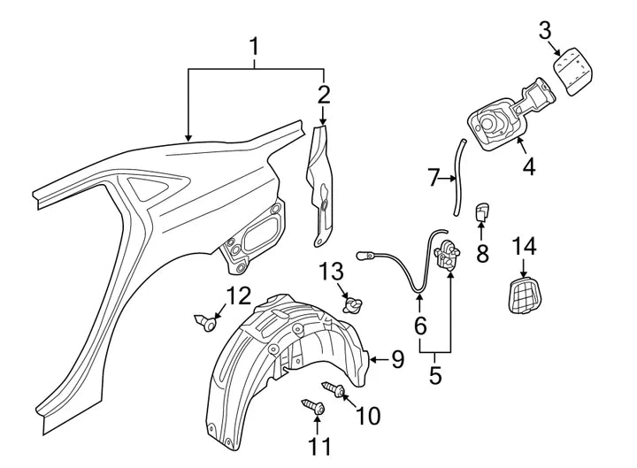 Fuel Door Lock Flap Actuator 8V0862153A 8V0862153 Compatible With 8V-AUDI A3 A4 A5 A6 A8 Q3  (2008-16)