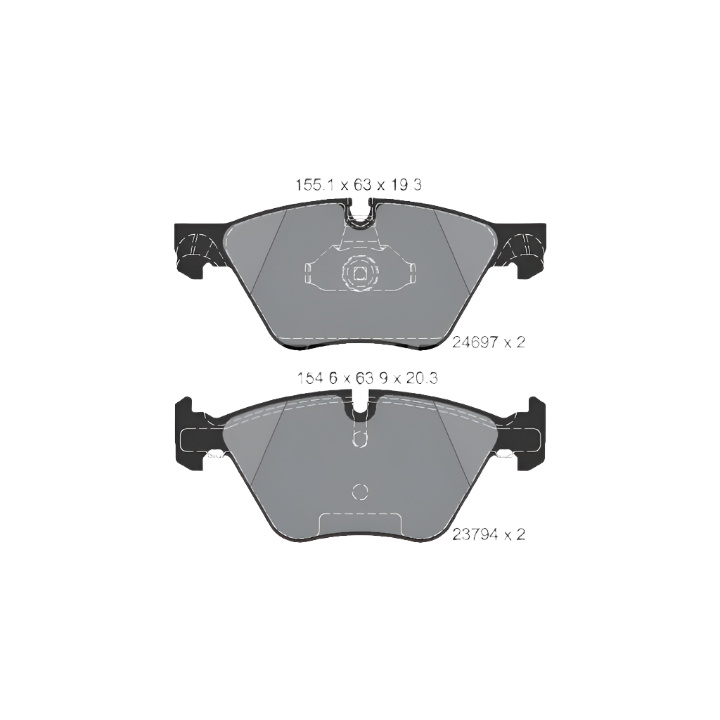 Front Brake Pad 34116775310 2469701 P06060 Compatible With BMW 5 Series F10