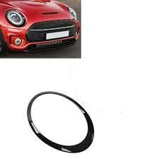 Headlight Chrome Bezel Ring Trim Left 51138739497 & Right 51138739498 Compatible With MINI F54 (Glossy Black 2019-2022)