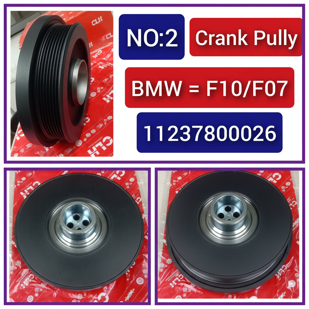 Crankshaft Pulley 11237800026 Compatible With BMW 5 Series F10 F07 & 7 Series (F01, F02, F03, F04) & X3 (F25) & X5 (E70) & X5 (F15, F85) & X6 (E71, E72) & X6 (F16, F86)  Tag-CP-02