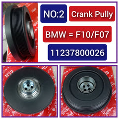 Crankshaft Pulley 11237800026 Compatible With BMW 5 Series F10 F07 & 7 Series (F01, F02, F03, F04) & X3 (F25) & X5 (E70) & X5 (F15, F85) & X6 (E71, E72) & X6 (F16, F86)  Tag-CP-02