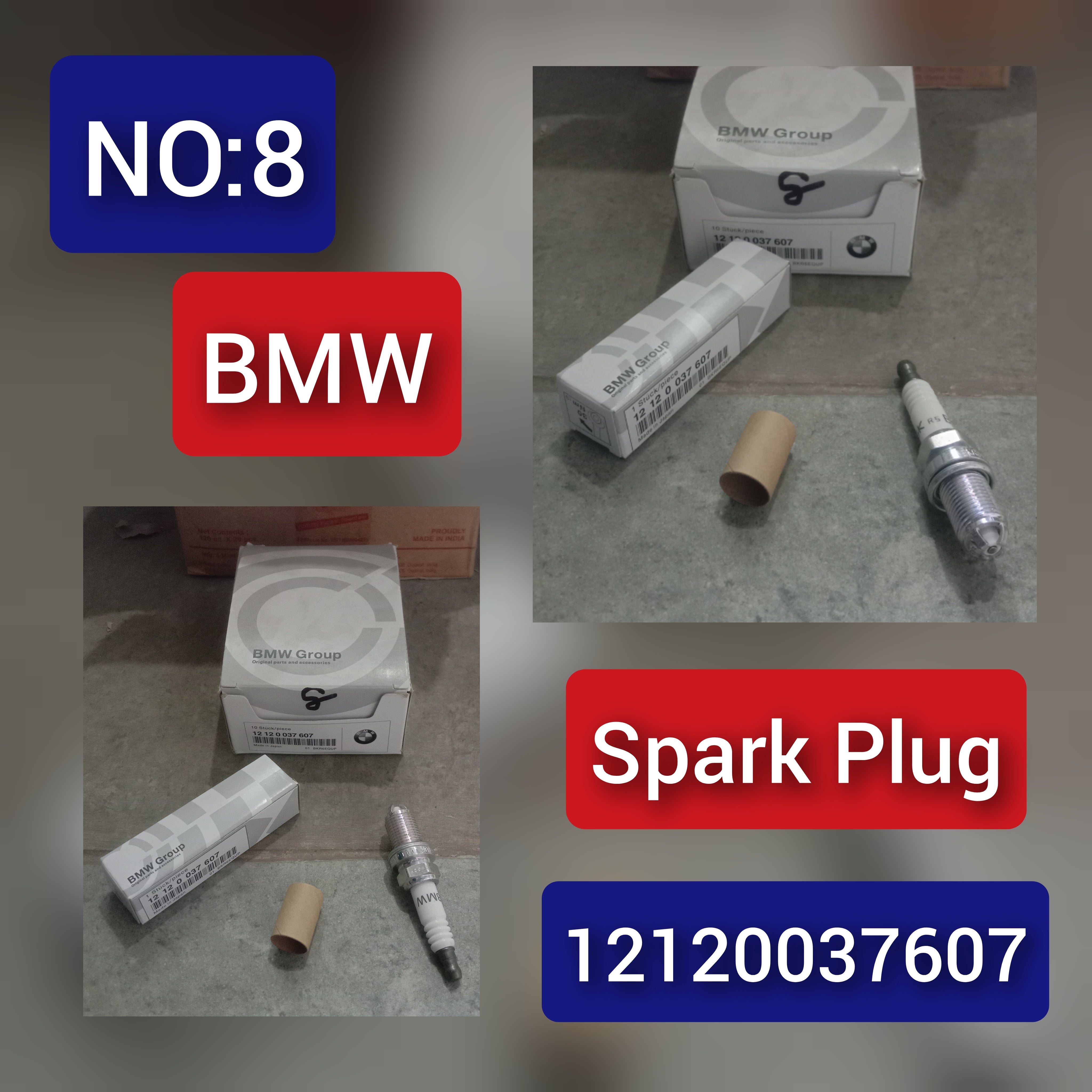 Spark Plug 12120037607 12120030548 12129071003 12120141871 For BMW 7 Series E65 Tag-S-08