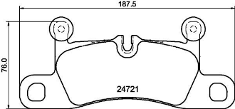 Rear Brake Pad 95835293981 2472101 P65027 Compatible With PORSCHE CAYENNE 92A