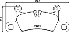 Rear Brake Pad 95835293981 2472101 P65027 Compatible With PORSCHE CAYENNE 92A