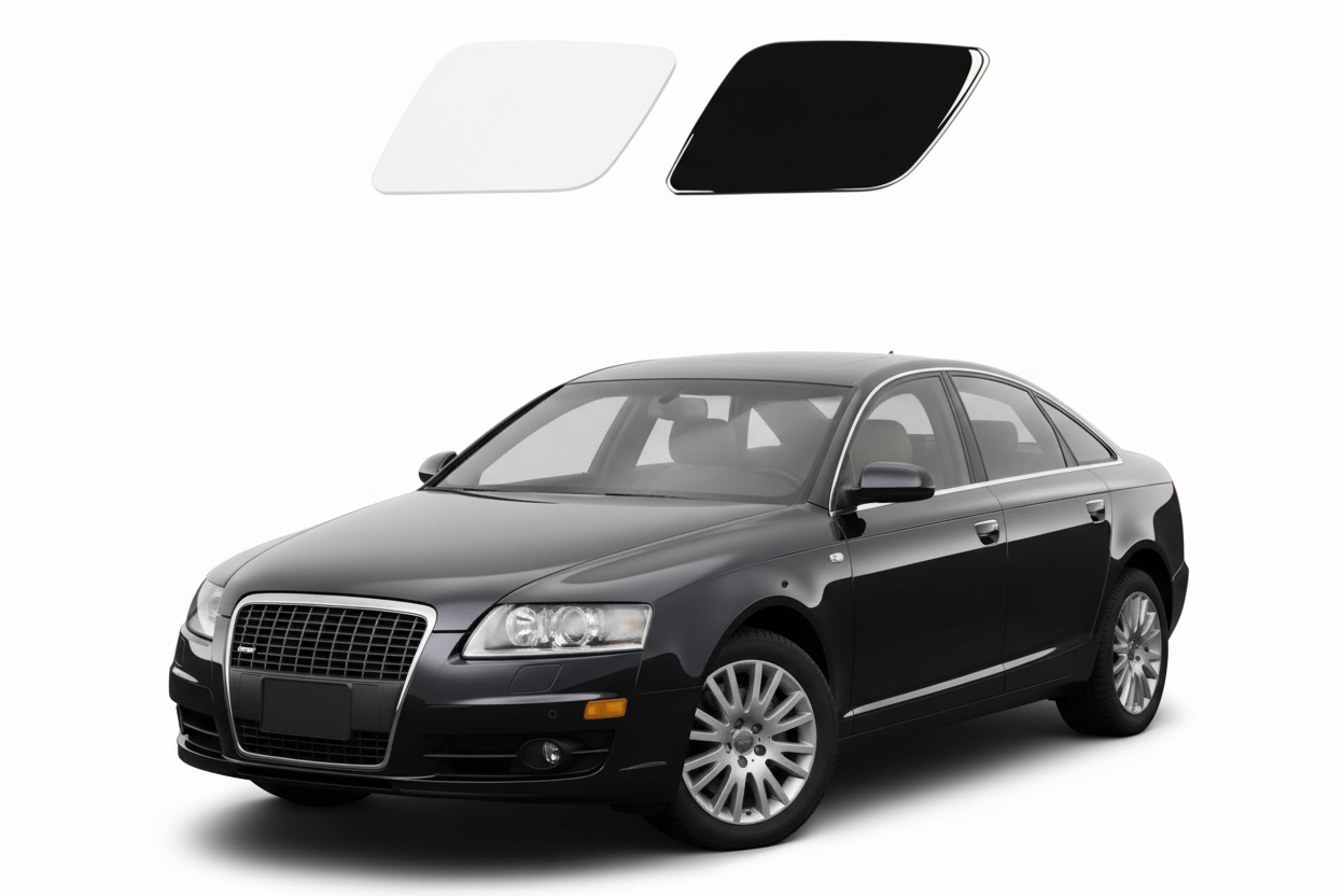 Headlight Washer Cover Cap Left 4F0955275 Right 4F0955276 Compatible With AUDI A6 C6 (2005-2008)