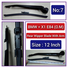 Rear Wiper Blade (12 Inch) With Arm Compatiblea with BMW X1 E84 O.M Tag-WBR-07