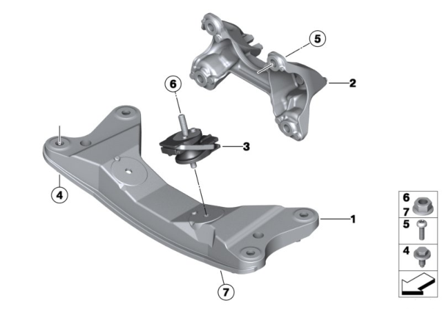 Engine Automatic Transmission Mount 22316796617 Compatible With BMW 3 Series F30, F80