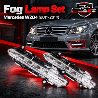 Fog Lamp Set Left 2218201756 Right 2218201856 Compatible With Mercedes W204 (2011-2014)