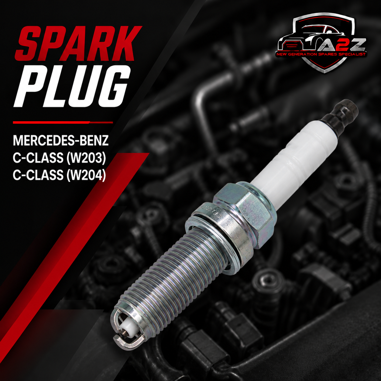 Spark Plug A0041595803 A0041594403 A0041594903 Compatible With  MERCEDES-BENZ C-CLASS (W203) C-CLASS (W204)