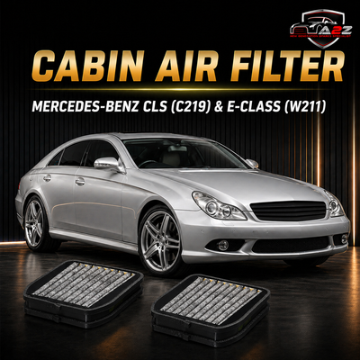 Cabin Air Filter E989LC01-2 & 2118300818 & LKK165 Compatible With MERCEDES-BENZ CLS (C219) & E-CLASS (W211)  Tag 185.