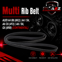 Multi RIB Belt 6PK2498 059903137AE 0125130707 Compatible With AUDI A4 B8 (8K2) | A4 / S4, A6 C6 (4F2) | A6 / S6, Q5 (8RB) (CONTINENTAL)