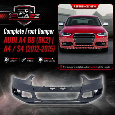 Front Bumper 8K0807065F Compatible With AUDI A4 B8 (8K2) | A4 / S4 (2012-2015) No:- 12 No:-21