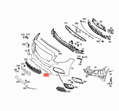 Front Bumper Chrome 2058853123 Compatible With MERCEDES-BENZ C-CLASS (W205)