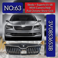 Show Grill (With Camera Hole) 3V0853653B 3V0853761 3V0853343 Compatible With Skoda Superb (2015-2018) Tag No.63