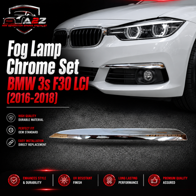 Fog Lamp Chrome Set Left 51117396841 & Right 51117396842 Compatible With BMW 3s F30 LCI (2016-2018) Tag No.433