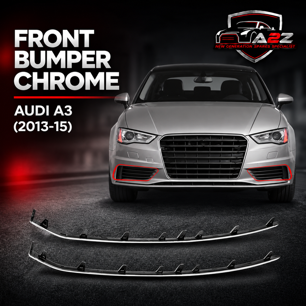 Front Bumper Chrome  Left 8V5807533 & Right 8V5807534 Compatible With  AUDI A3 Convertible (8V7, 8VE) | A3 / S3 (2013-2015) Tag No.158