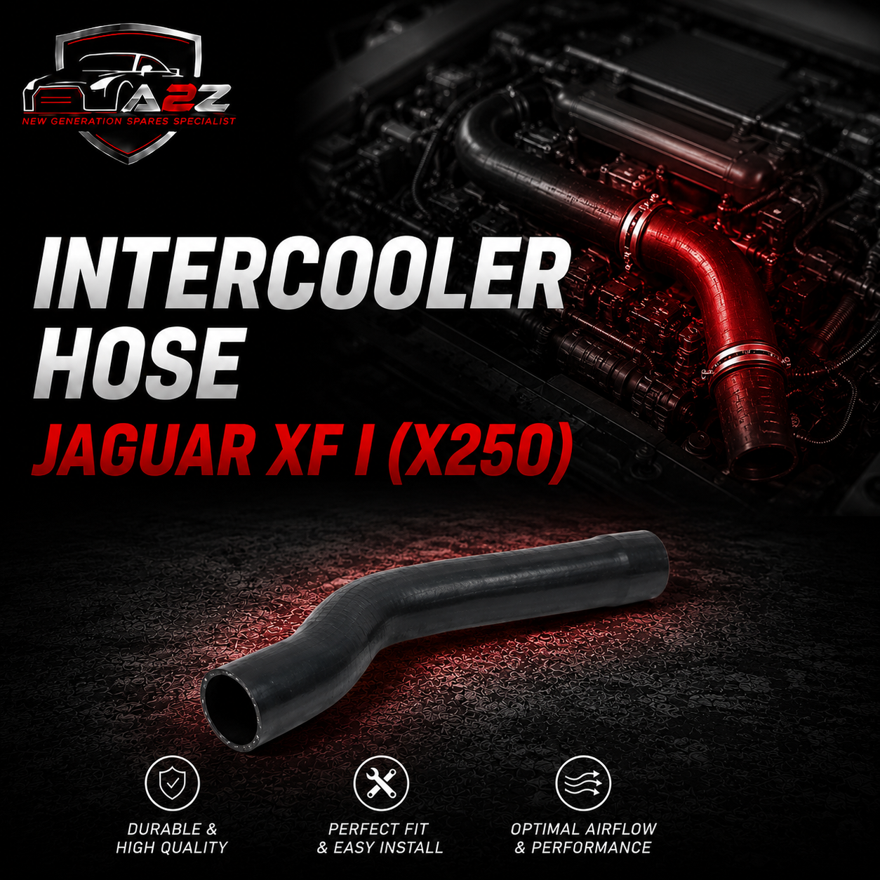 Intercooler Hose C2Z14278 Compatible With Jaguar XF I (X250)