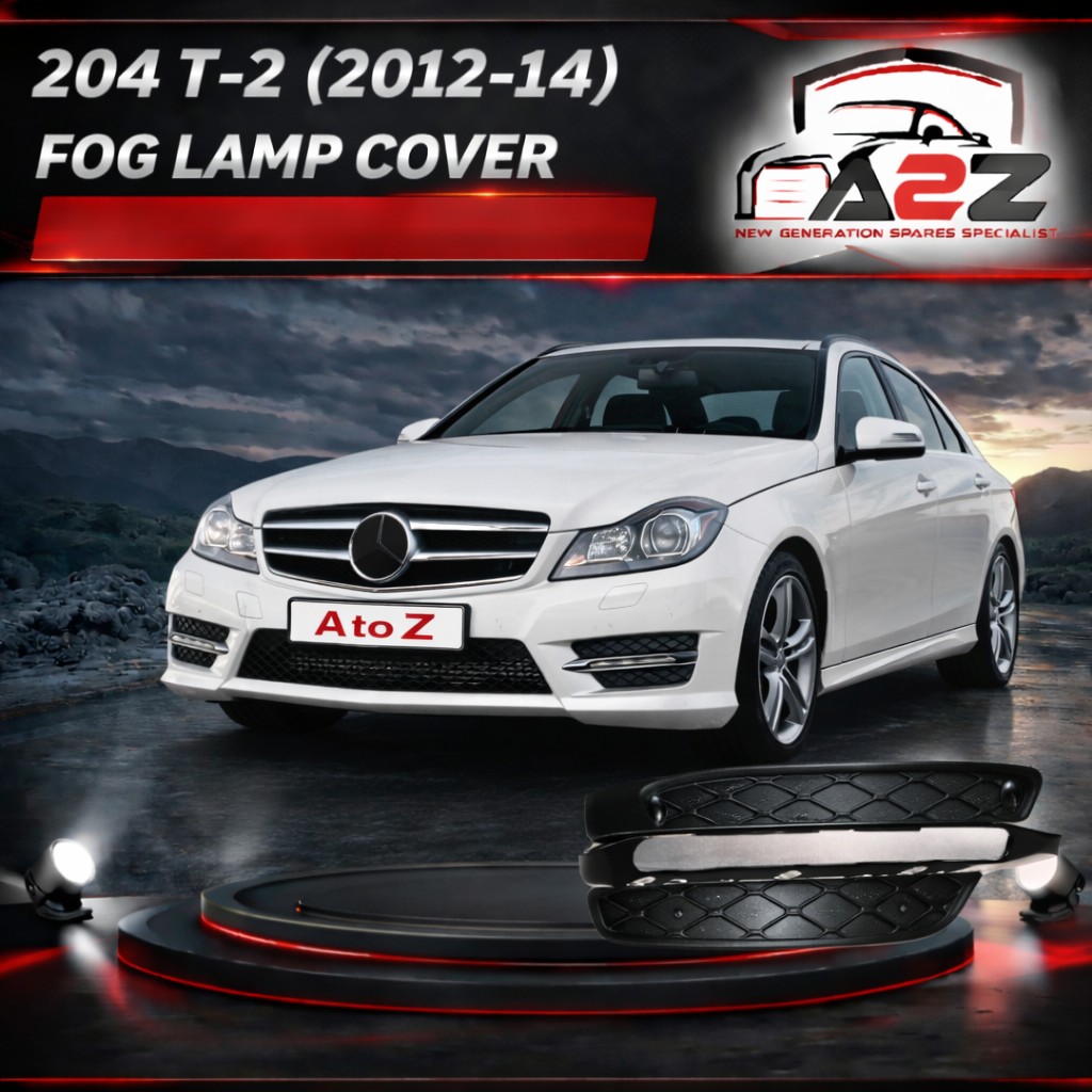 Fog Lamp Cover With Chrome Compatible With MERCEDES-BENZ C-CLASS W204 2012-2014 Fog Lamp Cover With Chrome  Left 2048851353 & Right 2048851453 Tag-FC-251