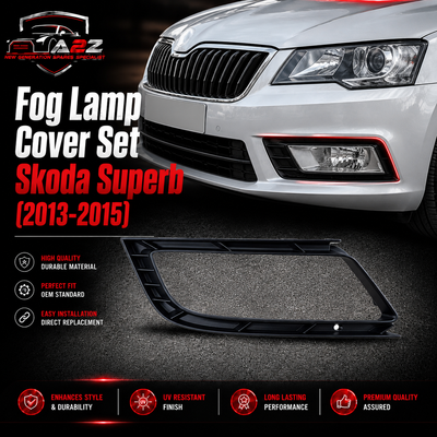 Fog Lamp Cover Set Left 3T08076819B9 & Right 3T08076829B9 Compatible With Skoda Superb (2013-2015) Tag No.1161