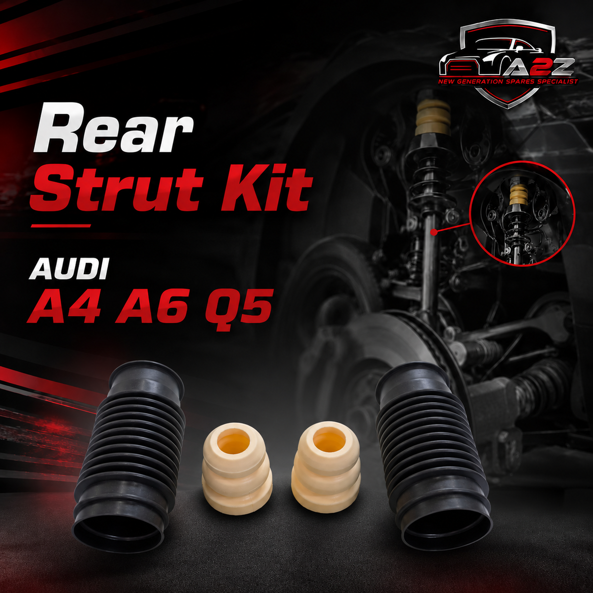 Rear Strut Kit (Buffer & Boot ) Compatible With JAGUAR XF