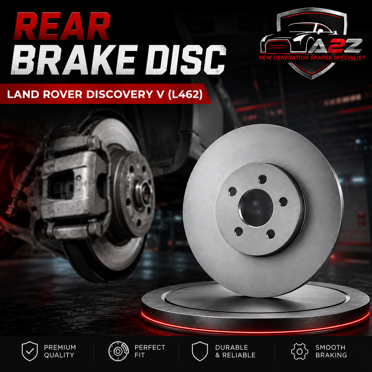 Rear Brake Disc Set LR084067 LR161897 Compatible With LAND ROVER DISCOVERY V (L462)