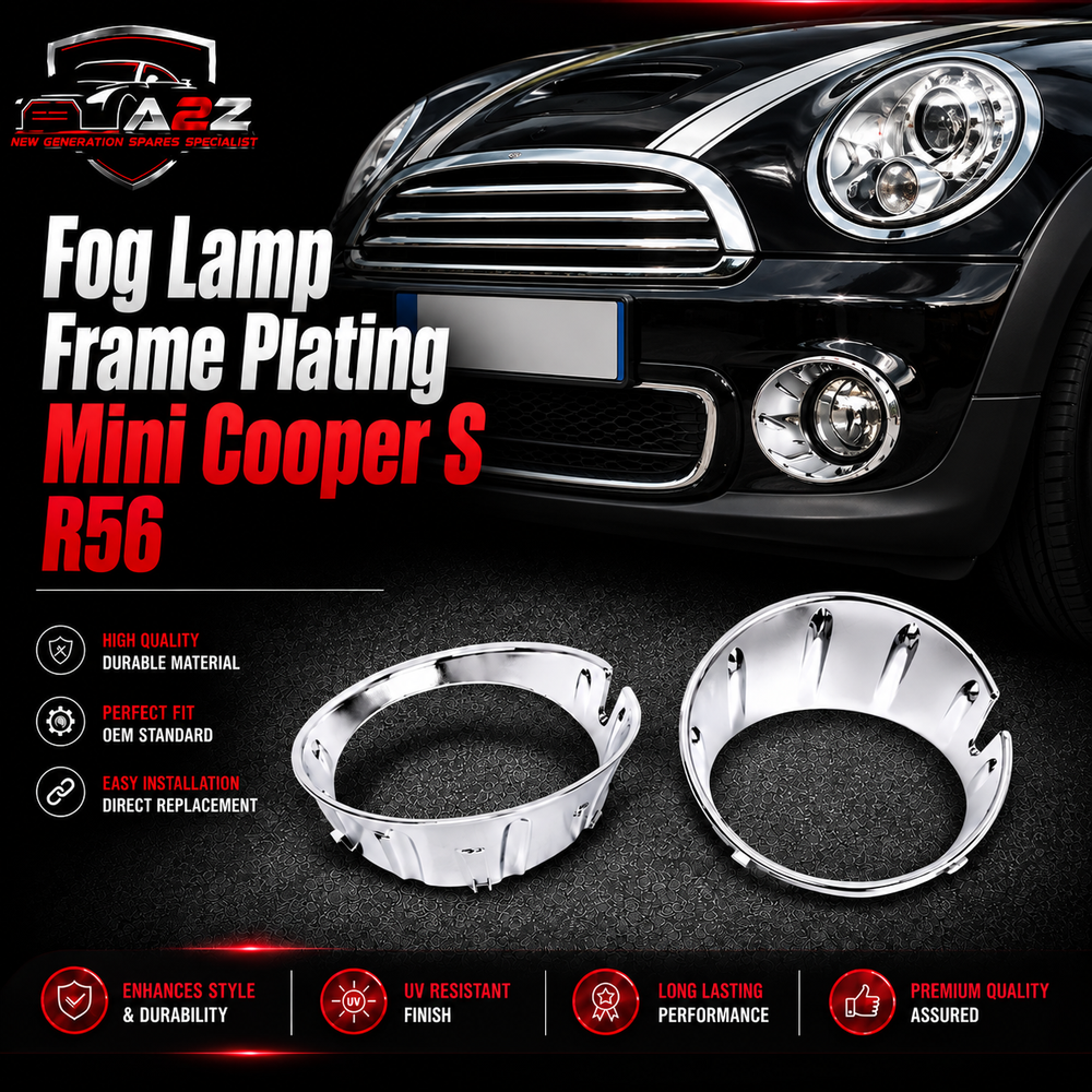 Fog Lamp Frame  Plating Left 51117248791 & Right 51117248792 Compatible With Mini Cooper S (R56) Tag No.710