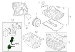 Oil Filter 11428570590 & E833H D321 & OX815 Compatible With BMW i8 (I12) & X1 (F48) & MINI  (F55) | MINI / COOPER & MINI (F56) | MINI / COOPER Tag 83