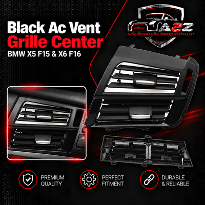 Black Ac Vent Grille Center 64229253115 & Right 64229279150 & Left 64229279149 & Rear 64229252013 Compatible With BMW X5 F15 & X6 F16