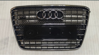 S8 Black And Chrome Upgrade Show Grill (With Logo) 4H0853651GHT94 Compatible With AUDI A8 (2011-2014) Tag No.107
