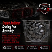 Engine Radiator Cooling Fan Assembly 17428576513 Compatible With BMW 5 Series (G30, F90) 6 Gran Turismo (G32) & 7 Series (G11, G12) & 8 Gran Coupe (G16, F93)