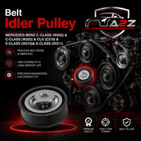Belt Idler Pulley A0002020019 A6612003171 A0002020919 Compatible with MERCEDES-BENZ C-CLASS (W202) &  C-CLASS (W203) &  CLS (C219) & E-CLASS (W210)&  E-CLASS (W211) Tag no : 8