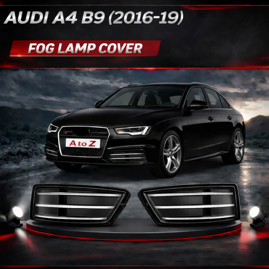 Fog Lamp Cover Compatible With AUDI A4 B9 2016-2019 Fog Lamp Cover Left 8WD807681 & Right 8WD807682 Tag-FC-16