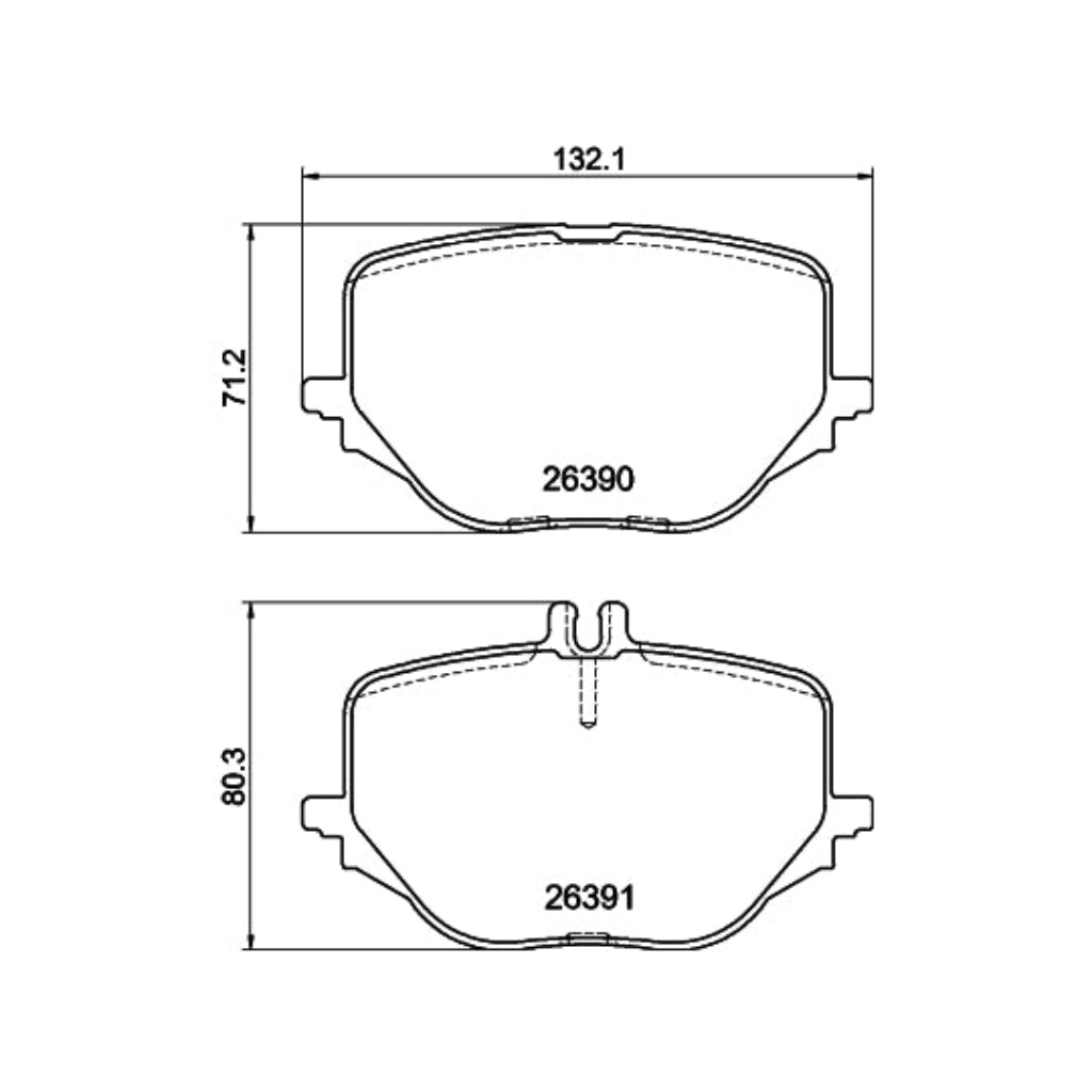 Rear Brake Pad Set 0004209402 Compatible With Mercedes Benz W223